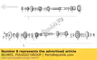 862805, Piaggio Group, pinion 4¬ primary derbi cross city senda 125 2006 2007, New