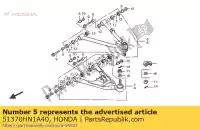 51370HN1A40, Honda, Arm assy., r. fr. upper honda trx 400 2005 2006 2007, New