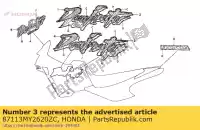 87113MY2620ZC, Honda, marque, r. capot latéral (###) honda nx dominator  nx650 650 , Nouveau