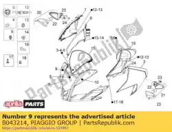 Aqui você pode pedir o decalque em Piaggio Group , com o número da peça B043214: