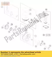 78730007200I, KTM, piston i d=95mm ktm exc xc australia europe six days usa w 500, New