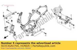 honda 50353GAV700 bus, motorhanger rubber - Onderkant