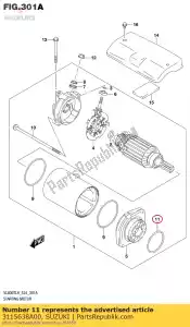 Suzuki 3115638A00 anel-o - Lado inferior