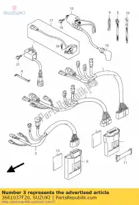 Suzuki 3661037F20 harness,wiring - Bottom side