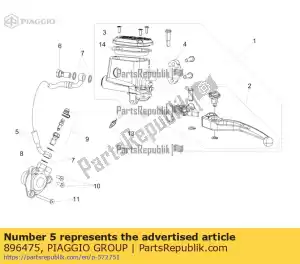 Piaggio Group 896475 rura sprz?g?a - Dół