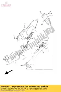 yamaha 5RWF151100PM guardabarros delantero mdrm3 - Lado inferior