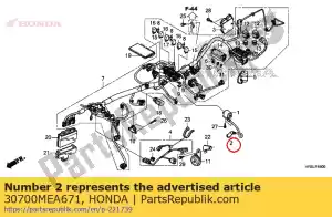 honda 30700MEA671 cap assy., supressor de ruído - Lado inferior