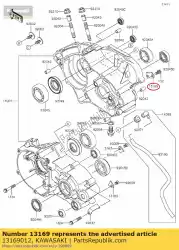 Ici, vous pouvez commander le plaque, changement dram auprès de Kawasaki , avec le numéro de pièce 13169012: