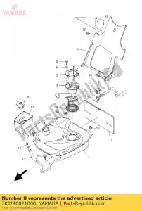 yamaha 3KJ246021000 conjunto de tapa - Lado inferior