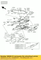 36040010317K, Kawasaki, capa-cauda, ??lh, m.d.preto kawasaki gtr  a 1400gtr 1400 , Novo