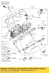 Here you can order the throttle-assy,ttk38 zx600r9f from Kawasaki, with part number 161630133: