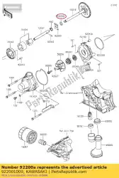 Aquí puede pedir lavadora kaf540-c1 de Kawasaki , con el número de pieza 922001009: