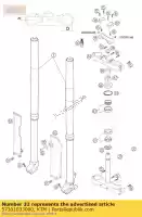 57301033000, KTM, forke tube 660 sm 02 ktm sm sms supermoto 450 660 2002 2003 2004, New