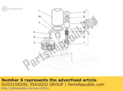 Here you can order the oil valve cpl. From Piaggio Group, with part number GU03158200: