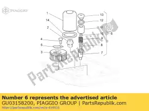 Piaggio Group GU03158200 válvula de aceite cpl. - Lado inferior