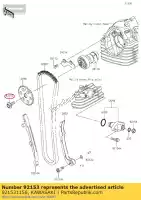 921531156, Kawasaki, boulon, 8x23 kawasaki klx dtracker d  c tracker 125 klx125 klx140l klx140 klx140r 140 , Nouveau