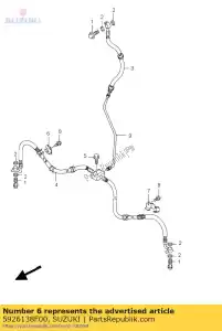 suzuki 5926138F00 pince, frein fr - La partie au fond