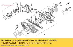 Honda 33701MAT611 unit, achterlicht - Onderkant