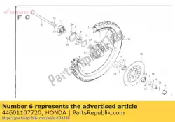 naaf, voorwiel van Honda, met onderdeel nummer 44601107720, bestel je hier online: