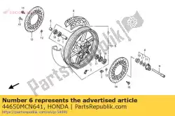 Here you can order the wheel sub assy., fr. From Honda, with part number 44650MCN641: