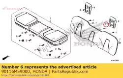 bout, flens, 6mm van Honda, met onderdeel nummer 90116ME9000, bestel je hier online:
