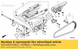 Qui puoi ordinare parapolvere, 31x38. 5x7 (nok) da Honda , con numero parte 52144GF5003: