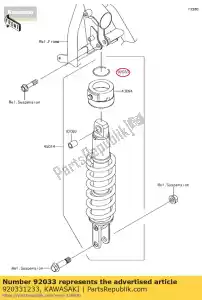 kawasaki 920331233 anel-snap kl650-a1 - Lado inferior