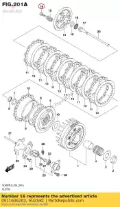 suzuki 0911606203 bolt - Bottom side