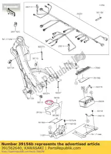 kawasaki 391562640 01 almohadilla, fr - Lado inferior