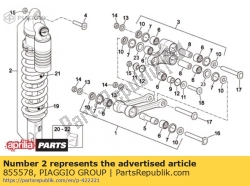 Aprilia 855578, Rear shock absorber mxv, OEM: Aprilia 855578