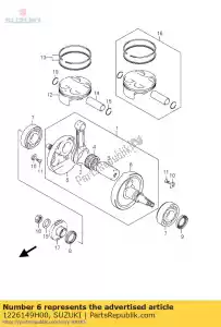 Suzuki 1226149H00 virabrequim, l - Lado inferior