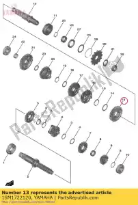 yamaha 1SM1722120 ingranaggio, 2° ruota (2 - Il fondo