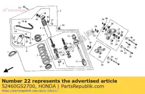 Honda 52460GS2700 conjunto de brazo, cojín - Lado inferior