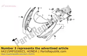 Honda 64215MFGD00ZJ capot, l. fr. côté * y200p - La partie au fond