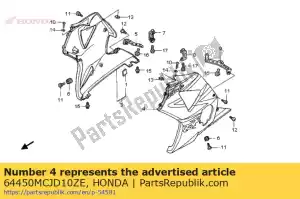 Honda 64450MCJD10ZE cowl set, l. lower (wl) * - Bottom side