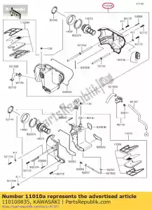 Kawasaki 110100835 filtre-assy-air, rh - La partie au fond