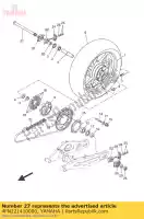 4FN221410000, Yamaha, eje, pivote yamaha  fz mt xsr yzf yzf r 600 660 690 700 750 1000 1995 1996 1998 1999 2000 2001 2002 2003 2004 2005 2006 2007 2008 2009 2014 2015 2016 2017 2018 2019 2020 2021, Nuevo