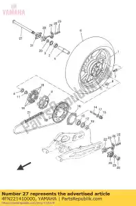 yamaha 4FN221410000 albero, perno - Il fondo