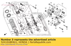 Aqui você pode pedir o amortecedor comp, traseiro em Honda , com o número da peça 52410GBFA01: