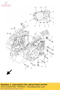 yamaha 5XT151000700 crankcase assy - Bottom side