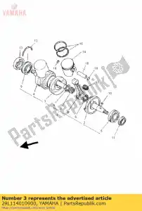 yamaha 29L114010900 crank sub assy 1 - Bottom side