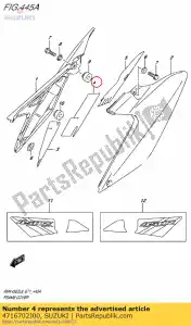 Suzuki 4716702J00 escudo, marco co - Lado inferior