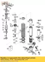 46811402S, KTM, agulha cpl. d = 4, l = 145 ktm sx 65 2002, Novo