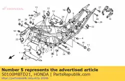 Aquí puede pedir cuerpo del marco comp de Honda , con el número de pieza 50100MBTD21: