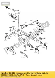 Kawasaki 330011333CE braço-comp-swing, prata - Lado inferior