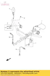 yamaha 1PLH39760000 schakelaar, handvat 1 - Onderkant