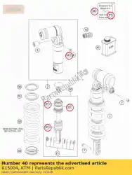 Ici, vous pouvez commander le kit de réparation joint 05 auprès de KTM , avec le numéro de pièce R15004: