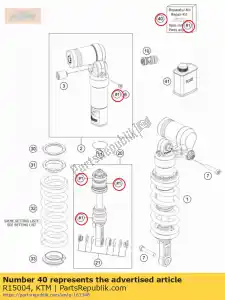 ktm R15004 kit de réparation joint 05 - La partie au fond