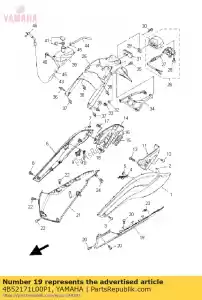 Yamaha 4B52171L00P1 talpa, coperchio laterale 1 - Il fondo