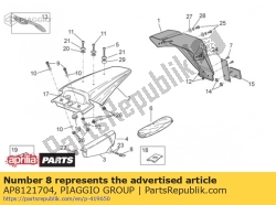 Aprilia AP8121704, Perno, OEM: Aprilia AP8121704